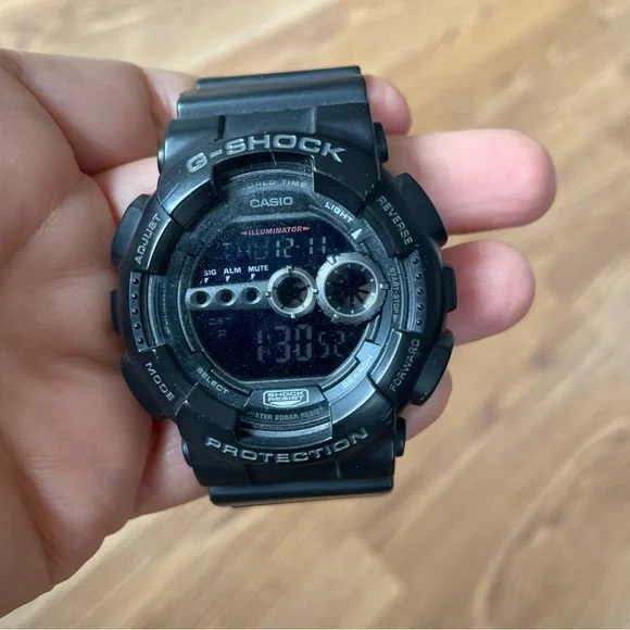 Casio G-Shock Watch Men Black 3263 GD-100 Backlight 200M WR Time